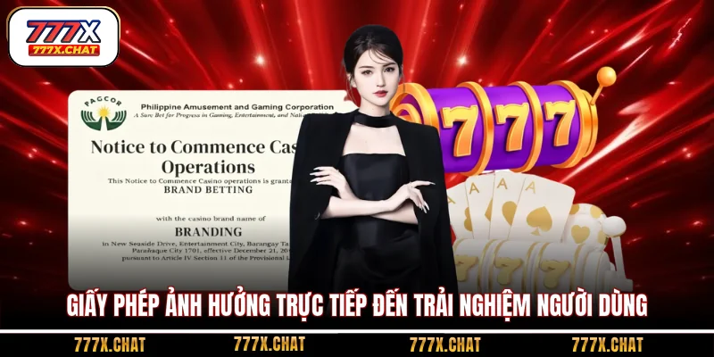 Giấy phép ảnh hưởng trực tiếp đến trải nghiệm người dùng