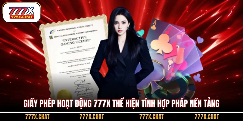 Giấy phép hoạt động 777x thể hiện tính hợp pháp nền tảng