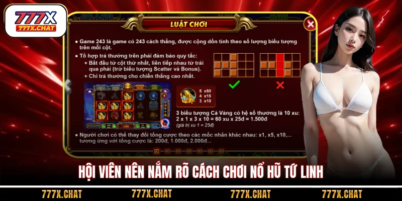 Hội viên nên nắm rõ cách chơi nổ hũ Tứ Linh